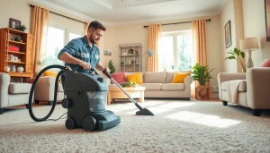 Carpet cleaners Lincoln CA demonstrating effective cleaning in a bright living space.