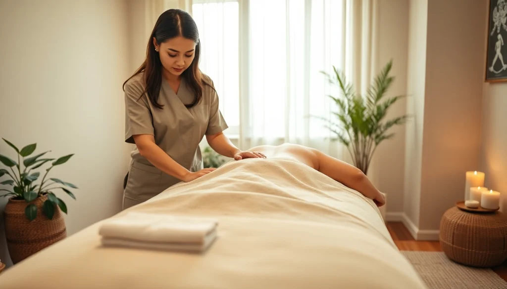 전문 치료사와 차분한 인테리어가 있는 평온한 가정 환경에서 편안한 출장마사지 세션.