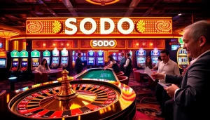 SODO Casino offers an exhilarating gaming experience with vibrant roulette wheels and engaging slot machines.