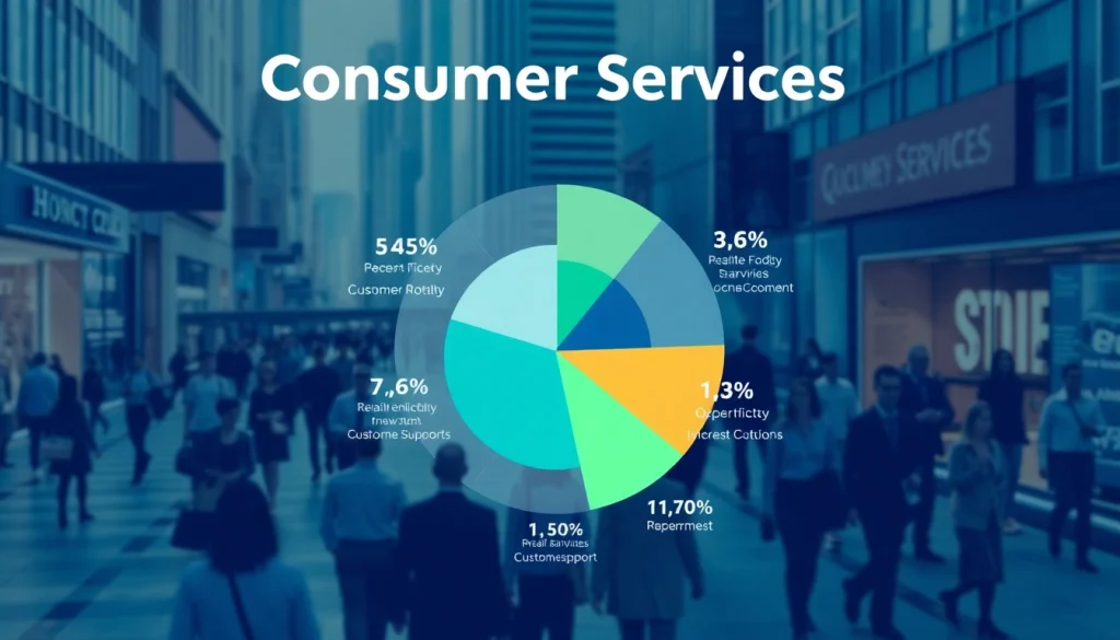 Visual representation showcasing how many jobs are available in consumer services with engaging statistics.