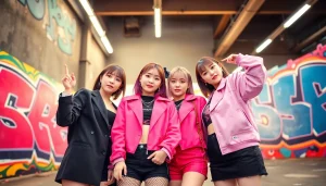 Dynamic portrait of blackpink members showcasing their unique styles and personalities.