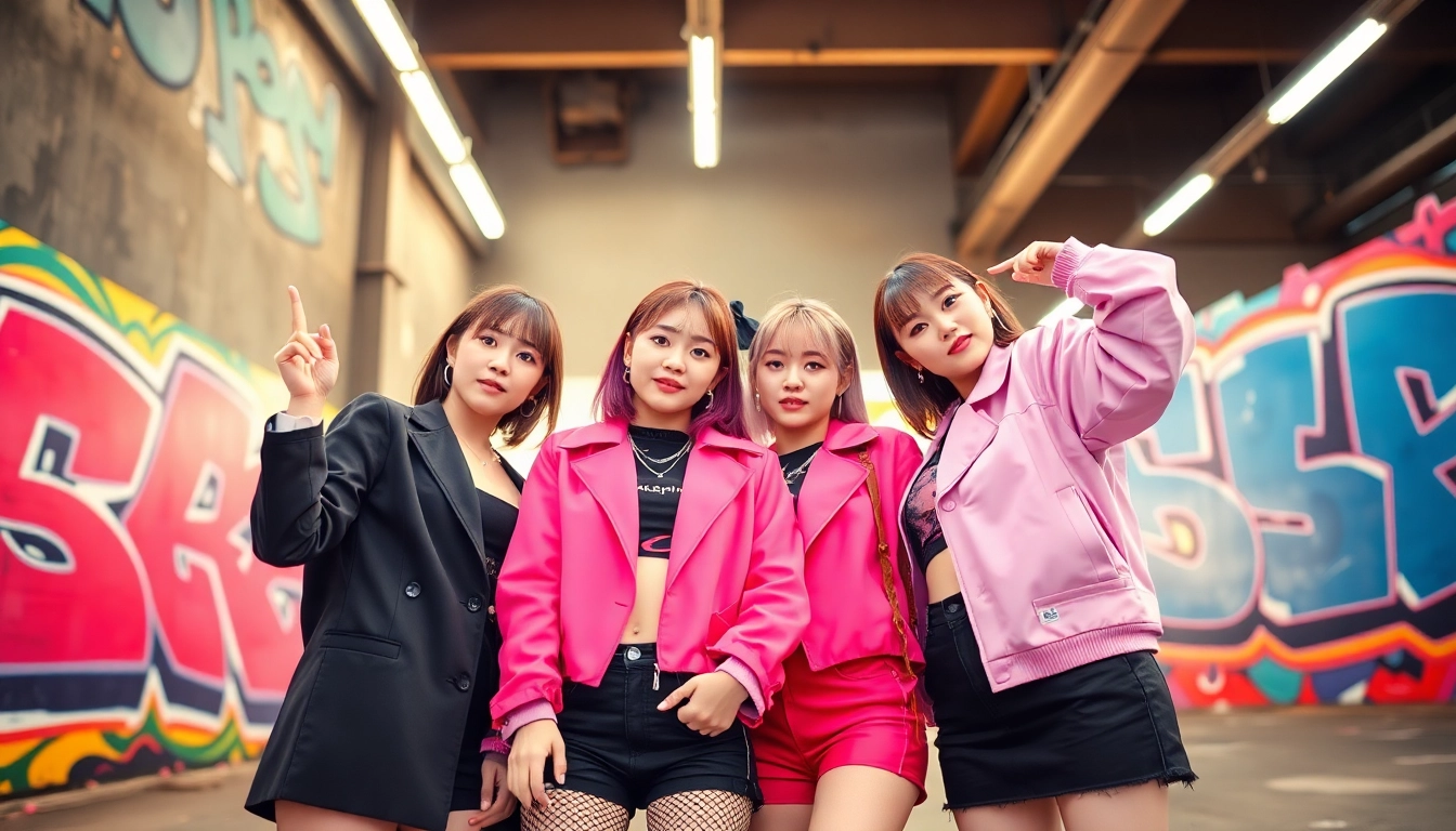 Dynamic portrait of blackpink members showcasing their unique styles and personalities.