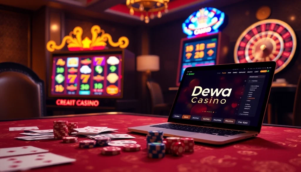 Experience seamless gameplay with dewacasino link alternatif at a vibrant online casino setup.