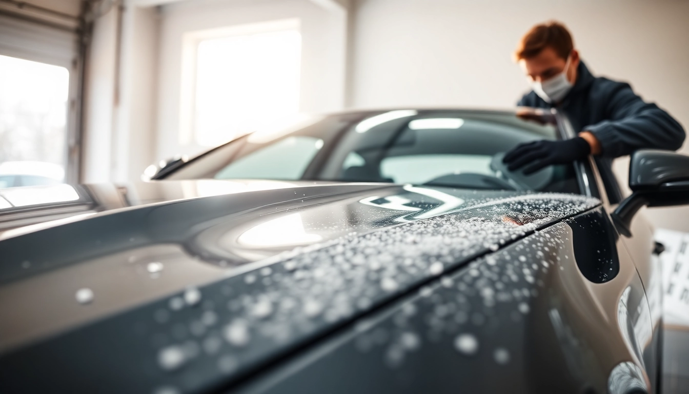 Apply PPF winter road salt protection expertly on a vehicle to enhance its durability.