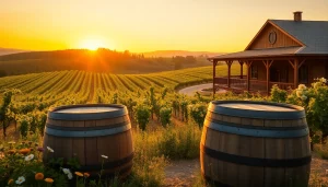 Enjoying wine tasting at Sacramento Wineries amidst a beautiful vineyard setting.