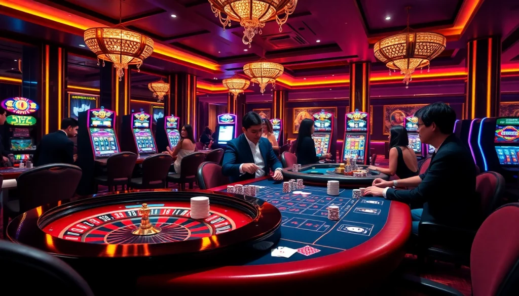 Experience the thrill of hidden wiki 2026 in a luxurious casino scene with vibrant games and players.