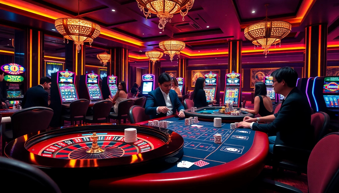 Experience the thrill of hidden wiki 2026 in a luxurious casino scene with vibrant games and players.