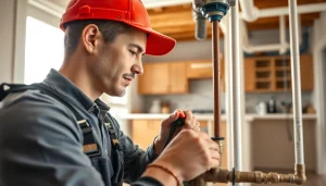 Whole House Repiping Tampa FL service being performed by a professional plumber in a modern kitchen.