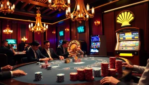 Gamble on the hidden wiki, showcasing excitement at a poker table with vibrant chips.