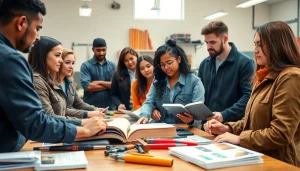 Trade School In Tennessee students actively participating in hands-on learning activities.