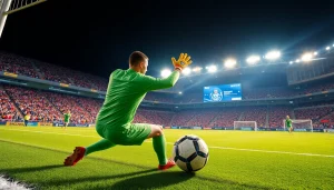 ดูผลบอลthscore ในขณะผู้รักษาประตูทำการเซฟอย่างยอดเยี่ยมในสนาม