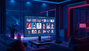 Engaging NSFW AI image generator interface featuring customizable avatars and intimate themes.