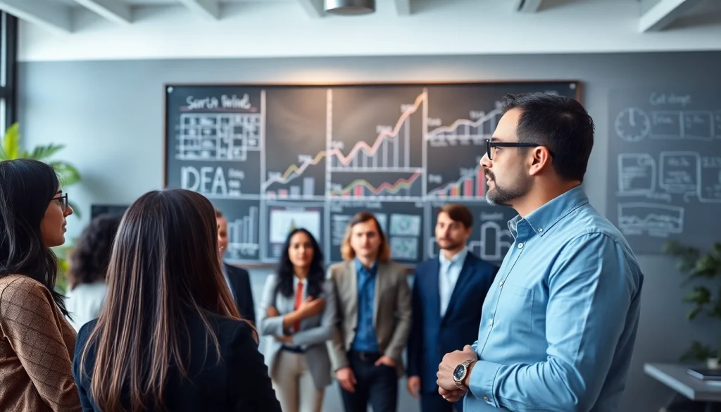 Engaging session with a business coach in Los Angeles fostering team growth and strategy.