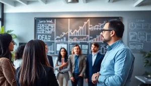 Engaging session with a business coach in Los Angeles fostering team growth and strategy.