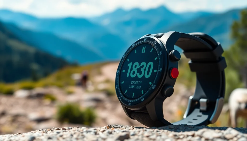 Engage with the features of the Explorer Plus GPS Smart Watch on an outdoor adventure.