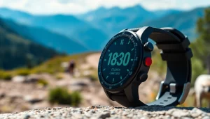 Engage with the features of the Explorer Plus GPS Smart Watch on an outdoor adventure.