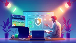 Safe online betting environment showcasing 슈어맨's commitment to secure gaming.