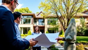 Showcase of Residential architectural services Boston in a lively neighborhood with modern home designs.