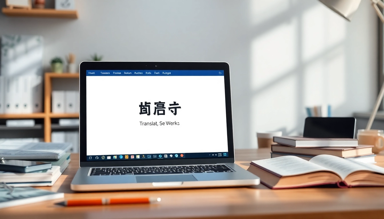 Experience effective multilingual communication with 有道翻译 in a modern workspace.