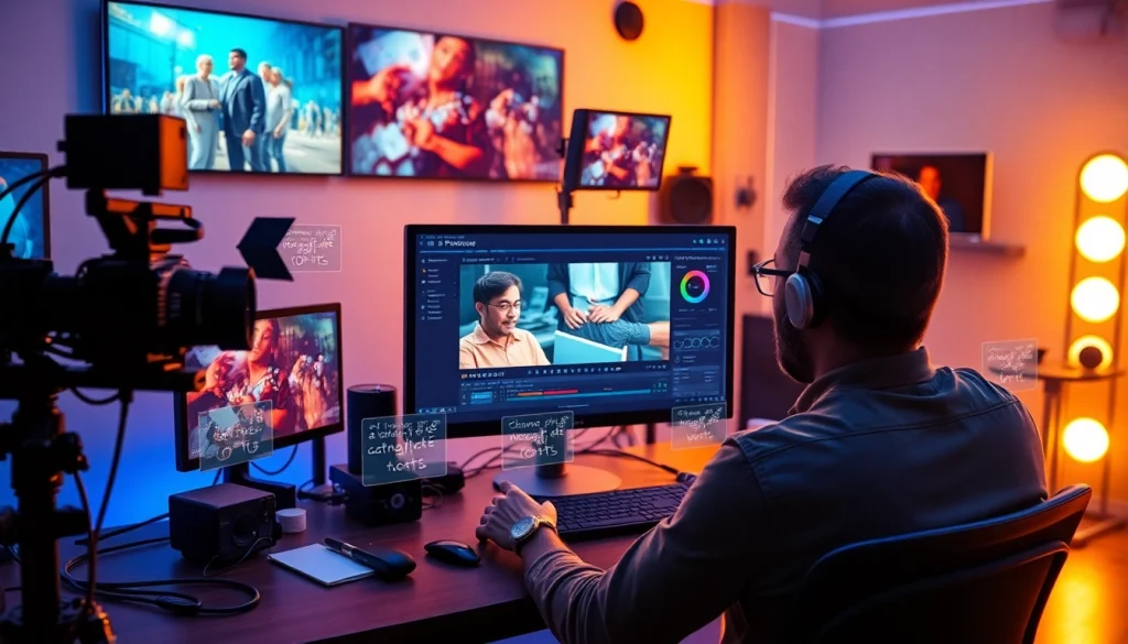 Engaging workspace with video to prompt AI technology transforming video content into detailed prompts.