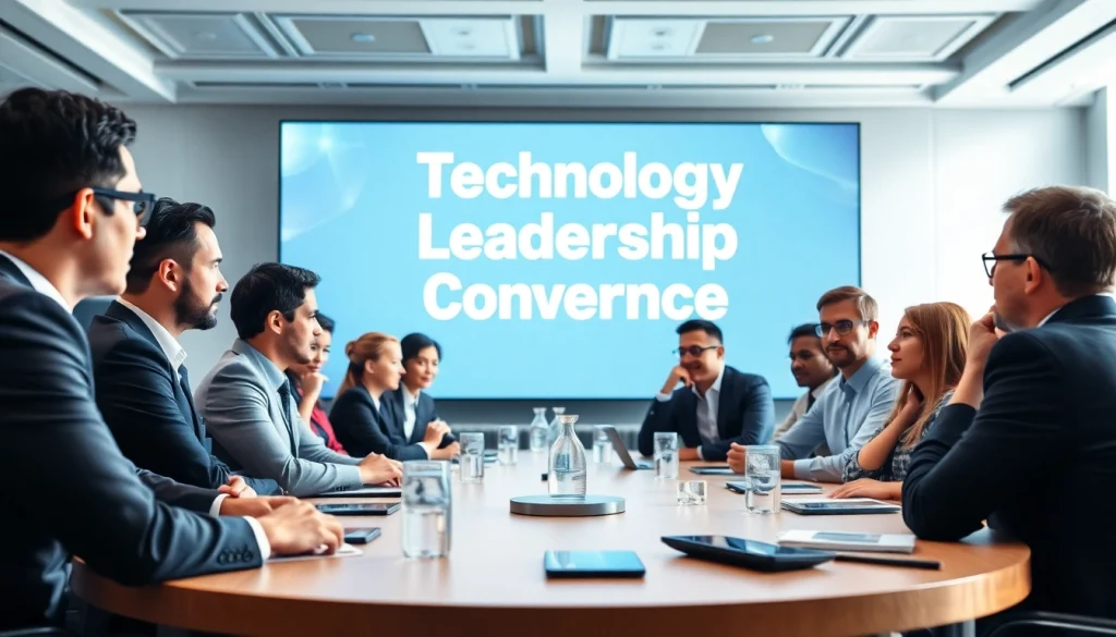 Participants networking at a technology leadership conference, fostering collaboration and innovation.