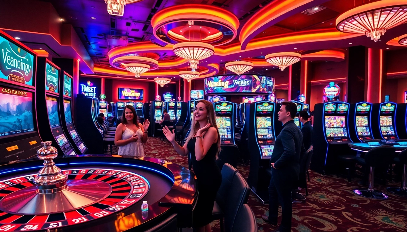 Experience the thrill of Non gamstop Casino Uk showcasing vibrant games and an energetic atmosphere.