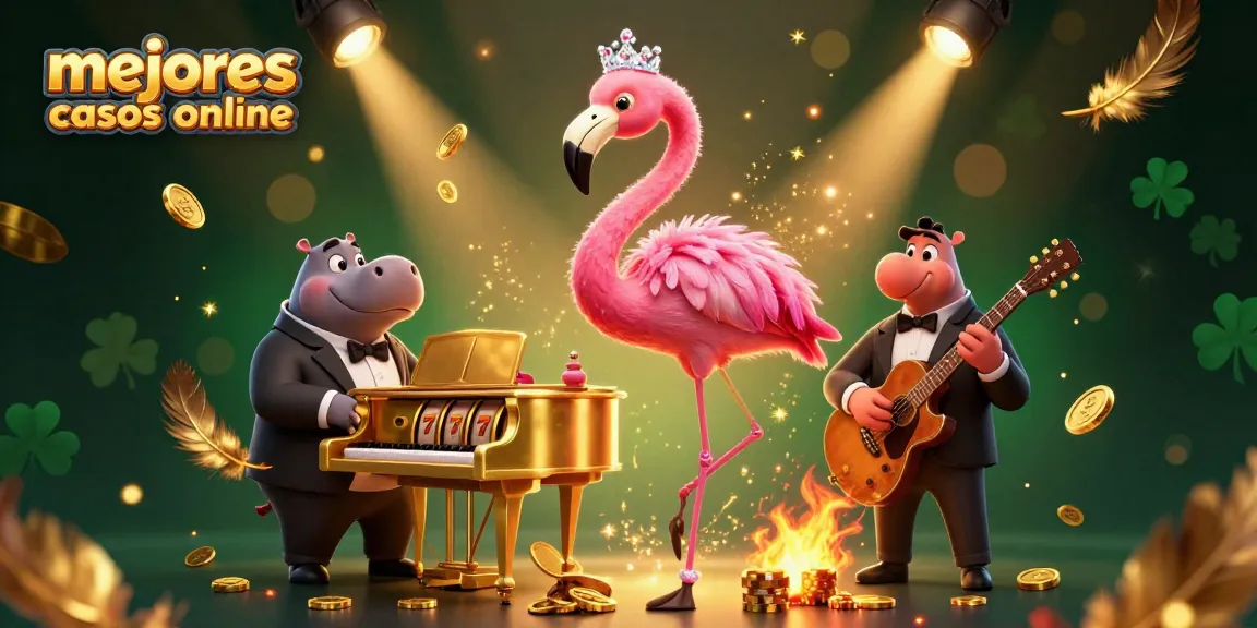 Disfruta de los mejores casinos online con un espectáculo vibrante de artistas y máquinas tragamonedas.