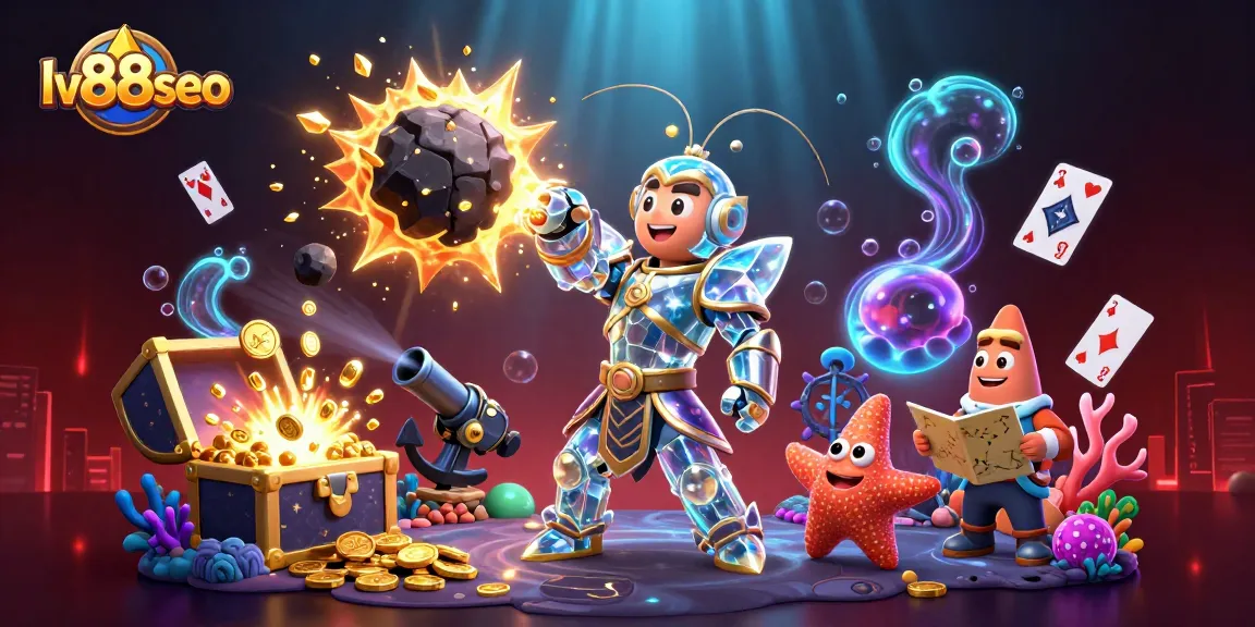 Join the adventure for treasures with lv88seo’s captivating casino-themed illustration.