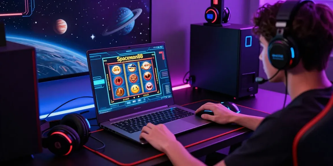 Spaceman88 gaming experience with vibrant graphics and accessories in an engaging atmosphere.