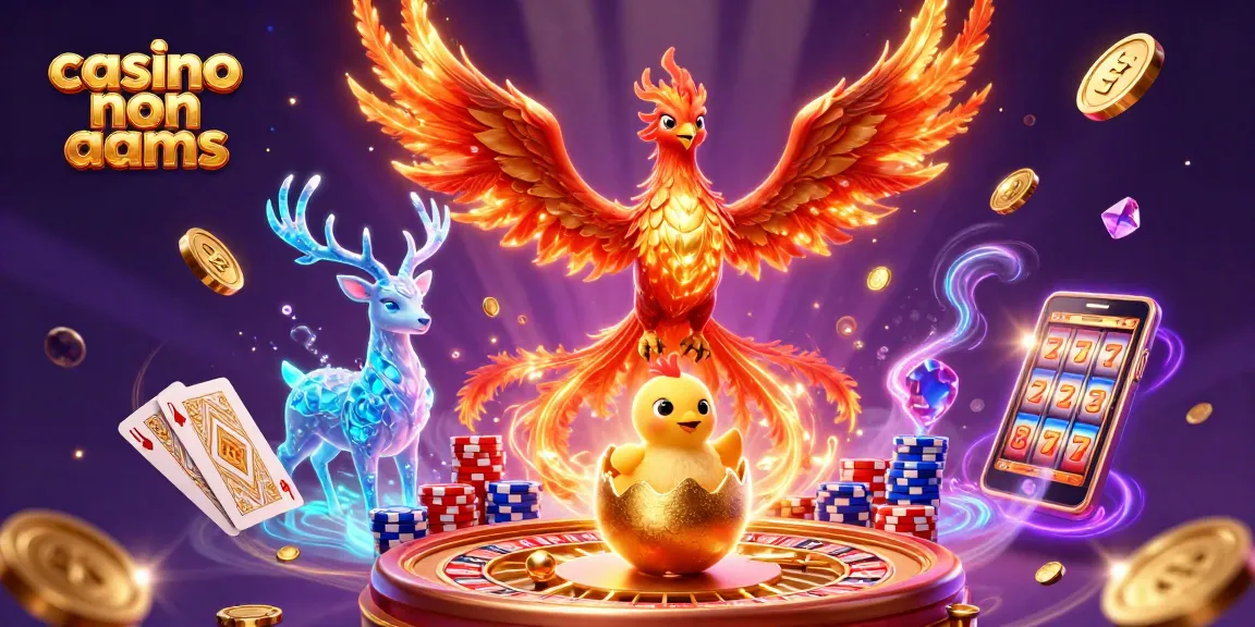 Giocate nei migliori casino non AAMS con una scena vivace di un fenice e monete volanti.