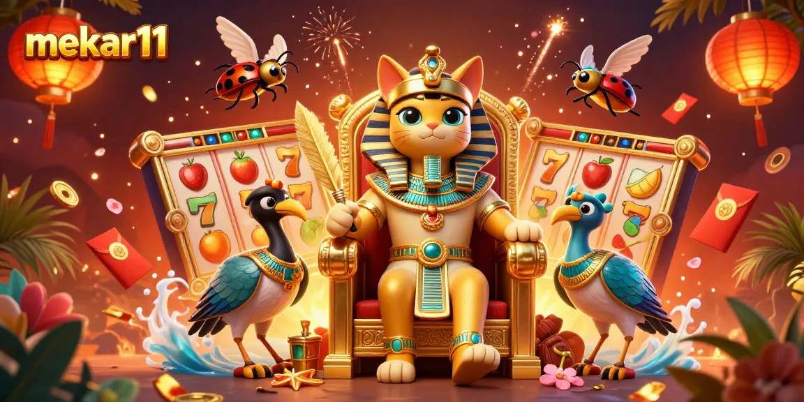 Experience the excitement of mekar11 with vibrant slots and animated pharaoh characters.